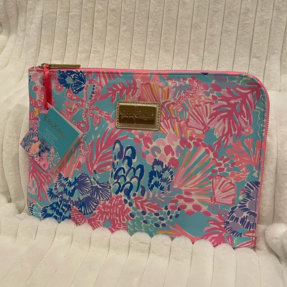 Lilly Pulitzer Tech Pouch Set iPad Tablet Laptop Case and Cord Charger Pouch NWT - Picture 4 of 8